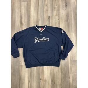 Vintage New York Yankees Nike Center Swoosh Windbreaker Pullover Jacket Size XXL